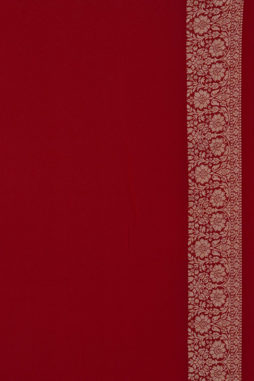 Image of Banarasi Chiffon Red Saree